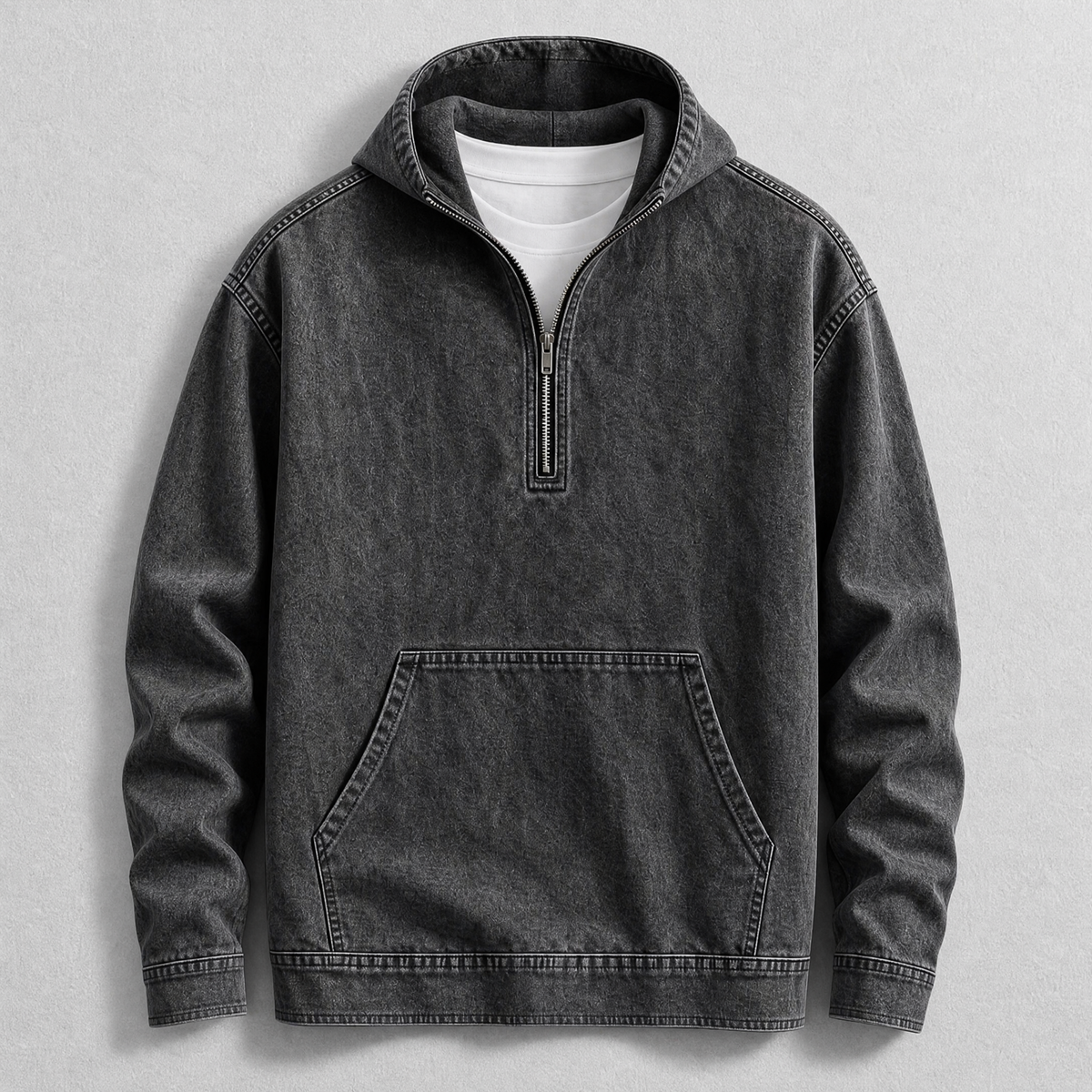 Carter Denim Hoodie โ Stylish Casual Jacket for Everyday Wear