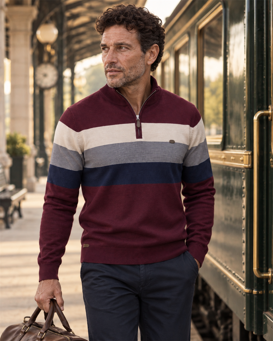 Burk Stylish Quarter-Zip Sweater