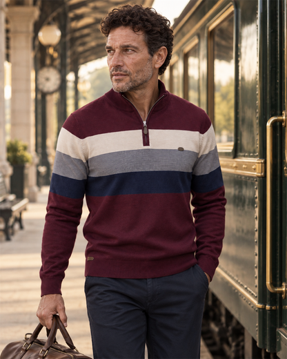 Burk Stylish Quarter-Zip Sweater