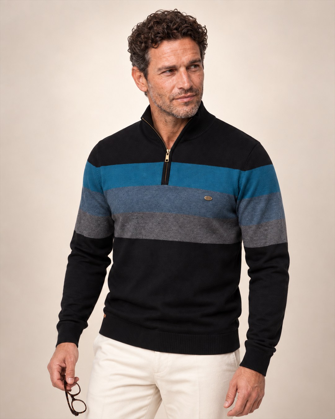 Burk Stylish Quarter-Zip Sweater