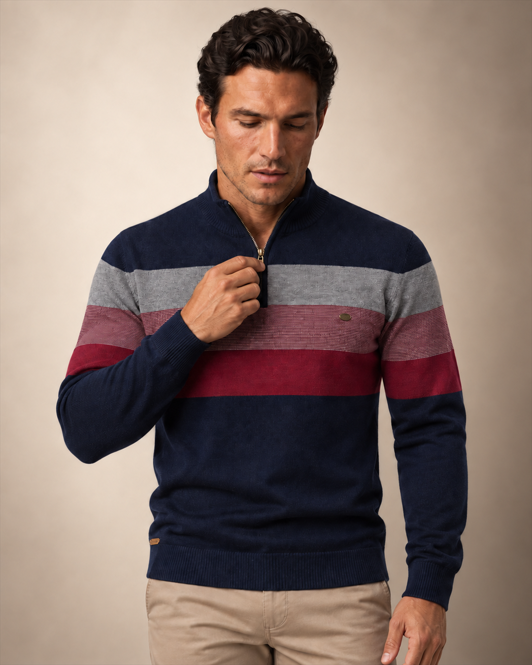 Burk Stylish Quarter-Zip Sweater