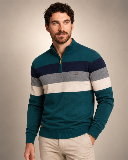 Burk Stylish Quarter-Zip Sweater