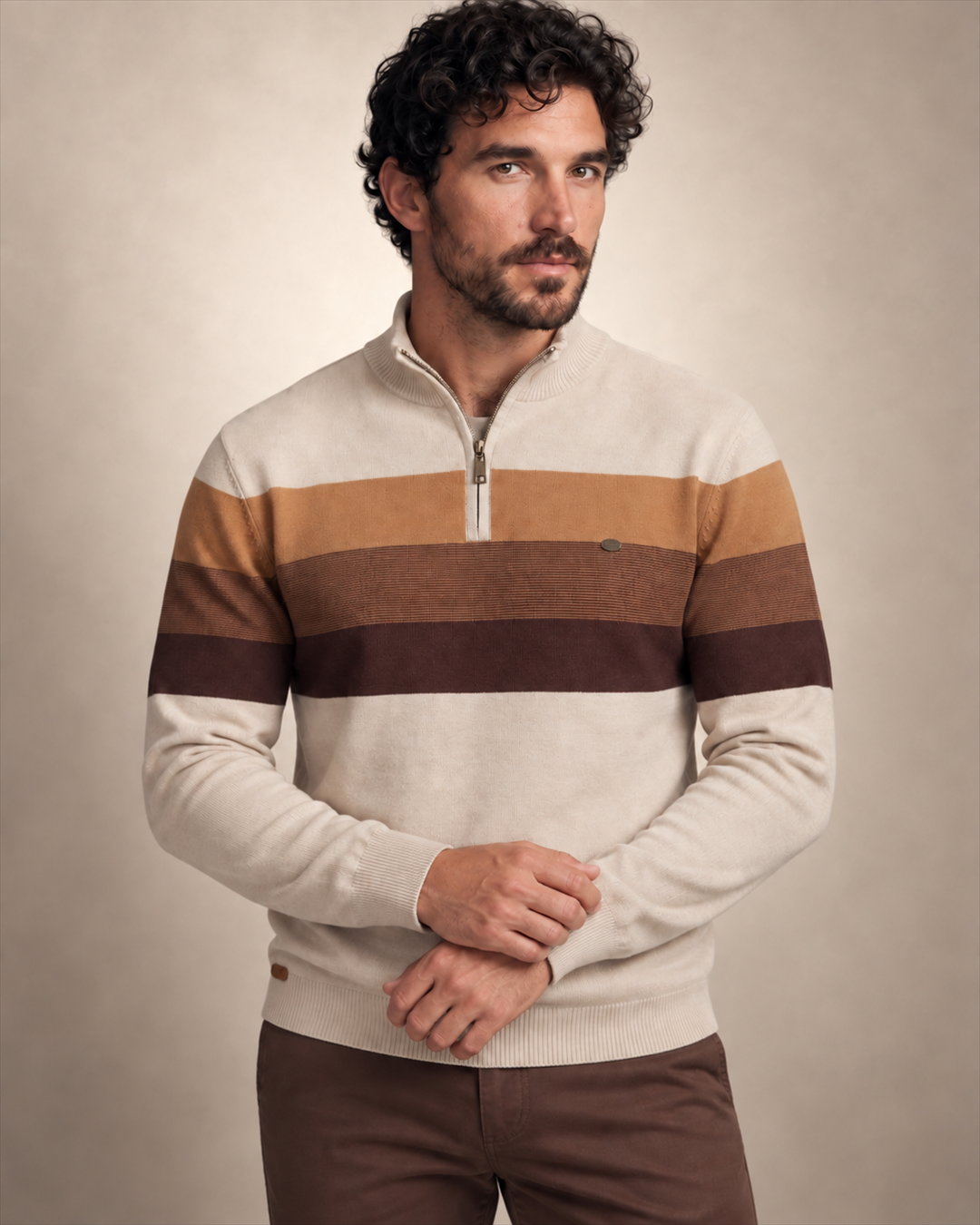 Burk Stylish Quarter-Zip Sweater