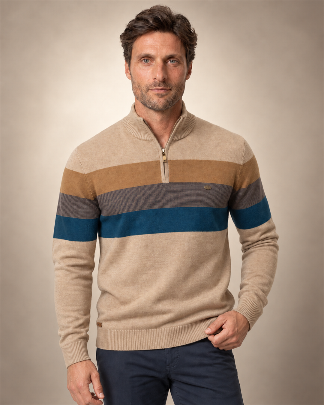 Burk Stylish Quarter-Zip Sweater