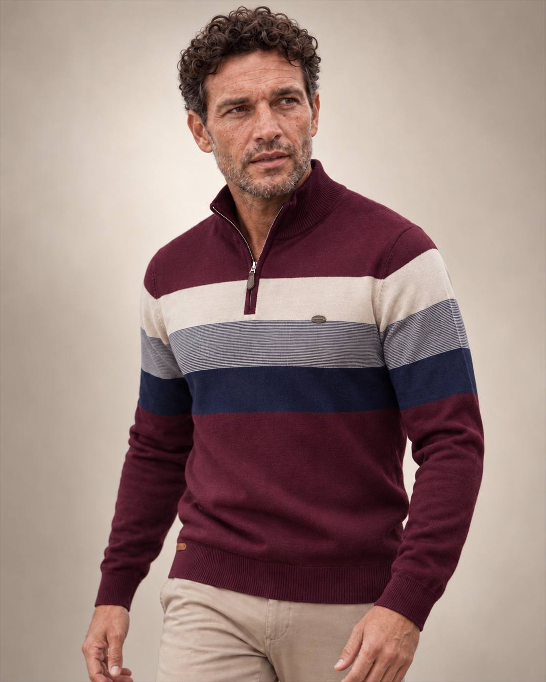 Burk Stylish Quarter-Zip Sweater