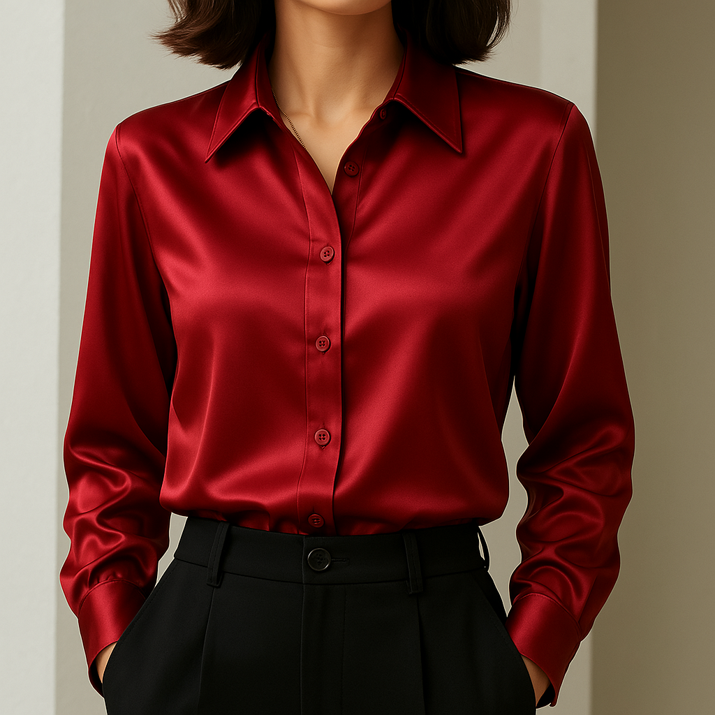 Elvire Satin Blouse – Sleek, Elegant Satin Top