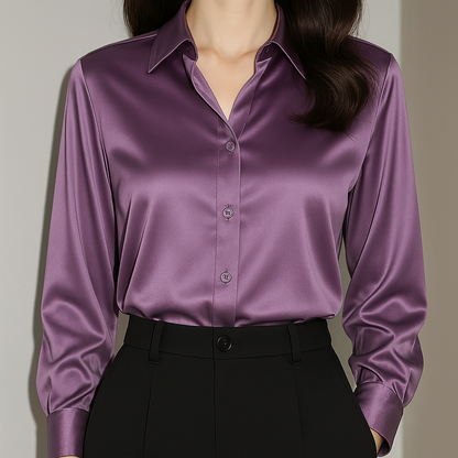 Elvire Satin Blouse – Sleek, Elegant Satin Top