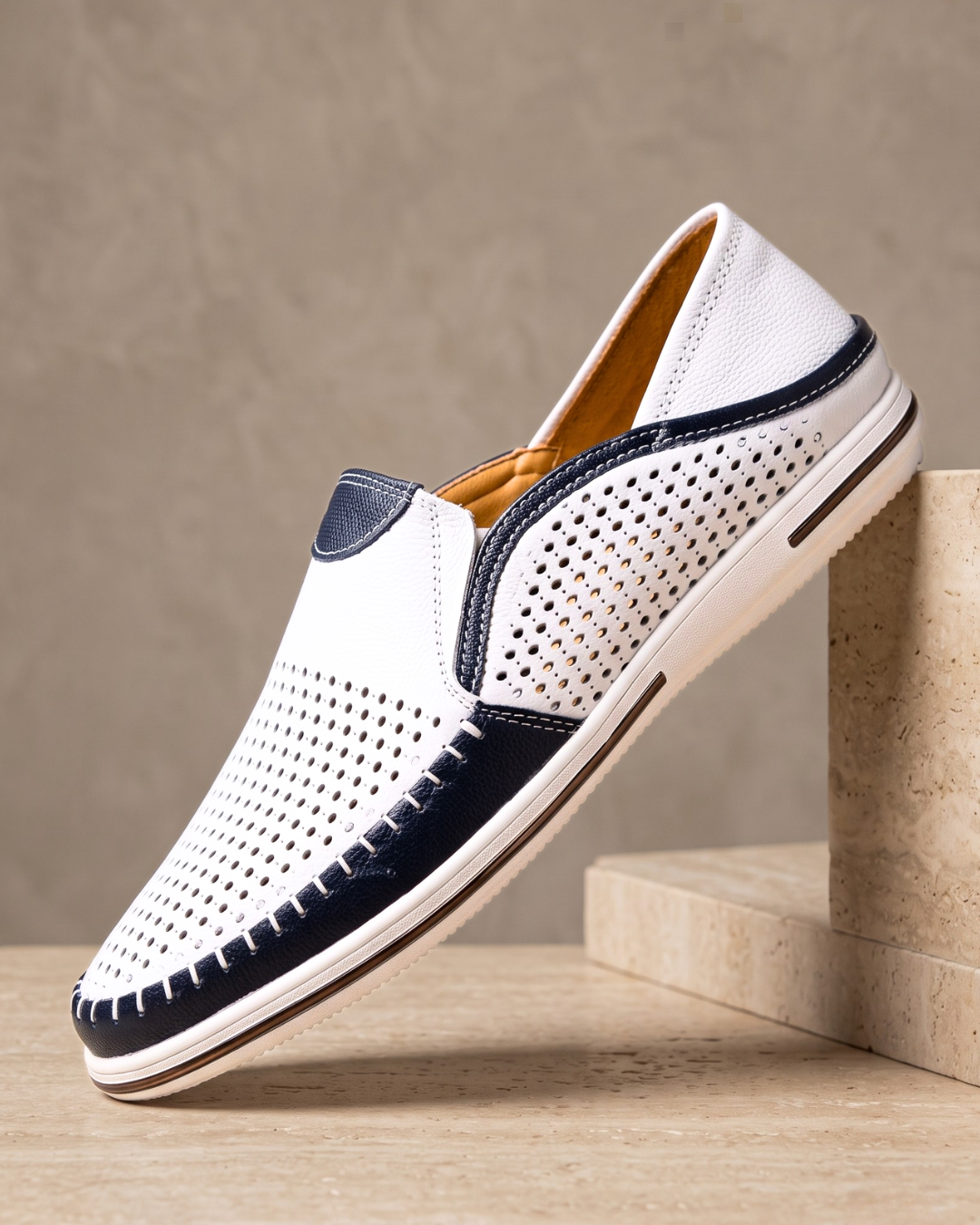 Riva Perforated Driver Loafers