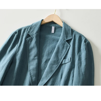 PalmSprings Cotton-Linen Blazer - Lightweight, Breathable Everyday Essential