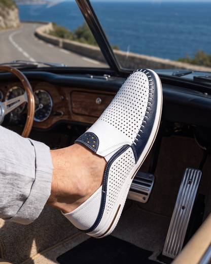 Riva Perforated Driver Loafers