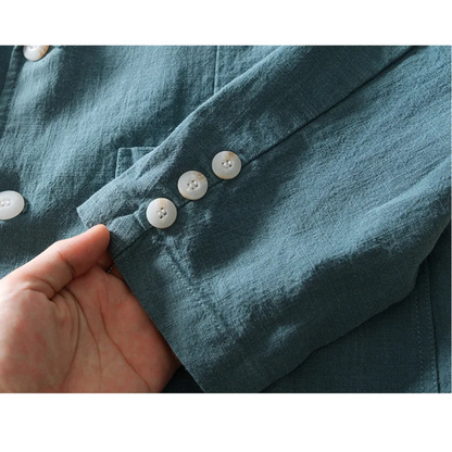 PalmSprings Cotton-Linen Blazer - Lightweight, Breathable Everyday Essential