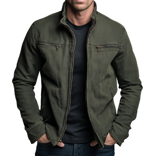 Marion | Men's Vintage-Washed Zip-Up Jacket