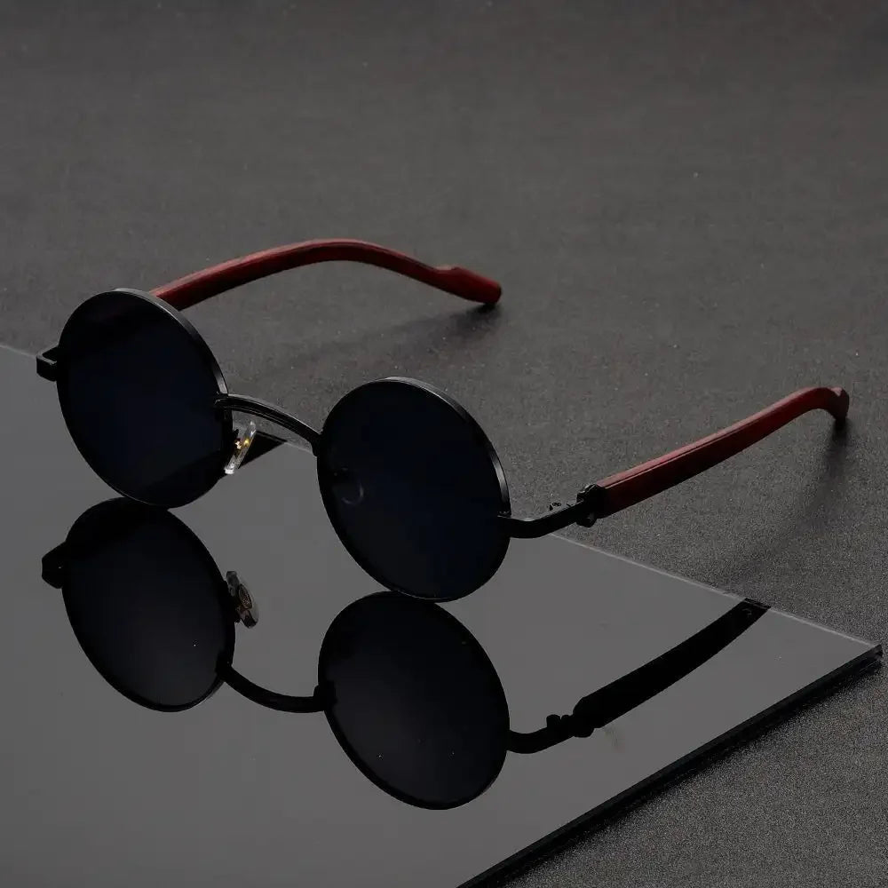 Noirfield Round Sunglasses - Sleek Circle-Frame Shades