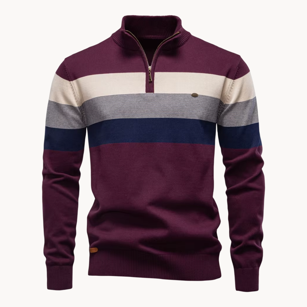 Burk Stylish Quarter-Zip Sweater