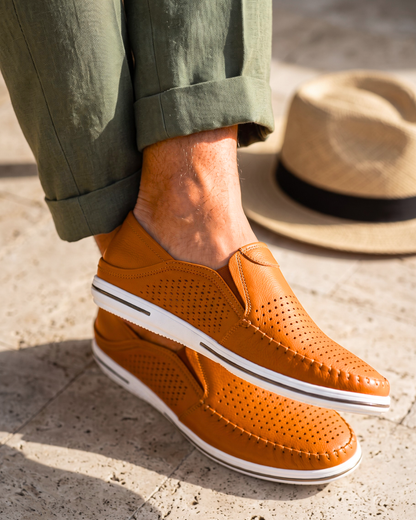 Riva Perforated Driver Loafers