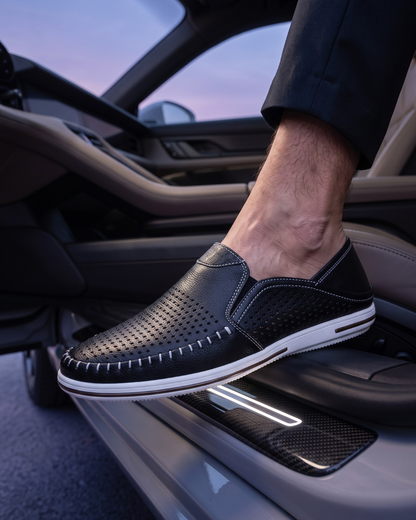 Riva Perforated Driver Loafers
