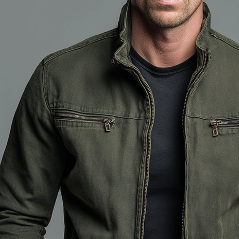 Marion | Men's Vintage-Washed Zip-Up Jacket
