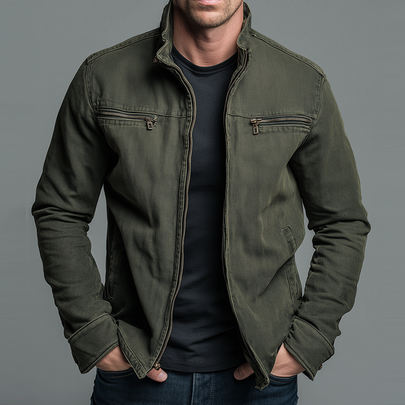 Marion | Men's Vintage-Washed Zip-Up Jacket
