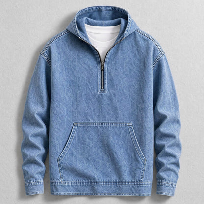 Carter Denim Hoodie – Stylish Casual Jacket for Everyday Wear