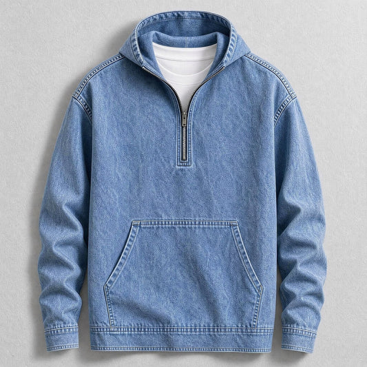 Carter Denim Hoodie – Stylish Casual Jacket for Everyday Wear