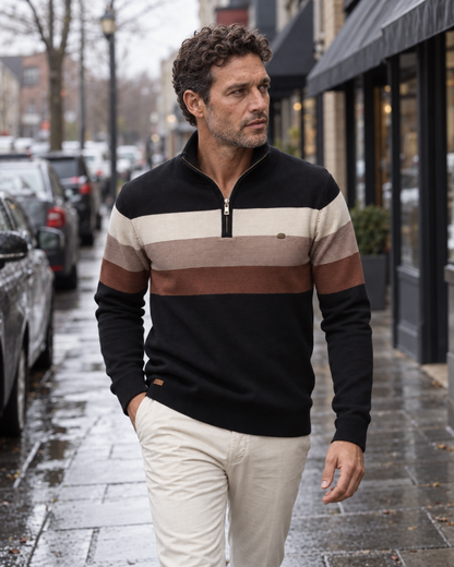 Burk Stylish Quarter-Zip Sweater