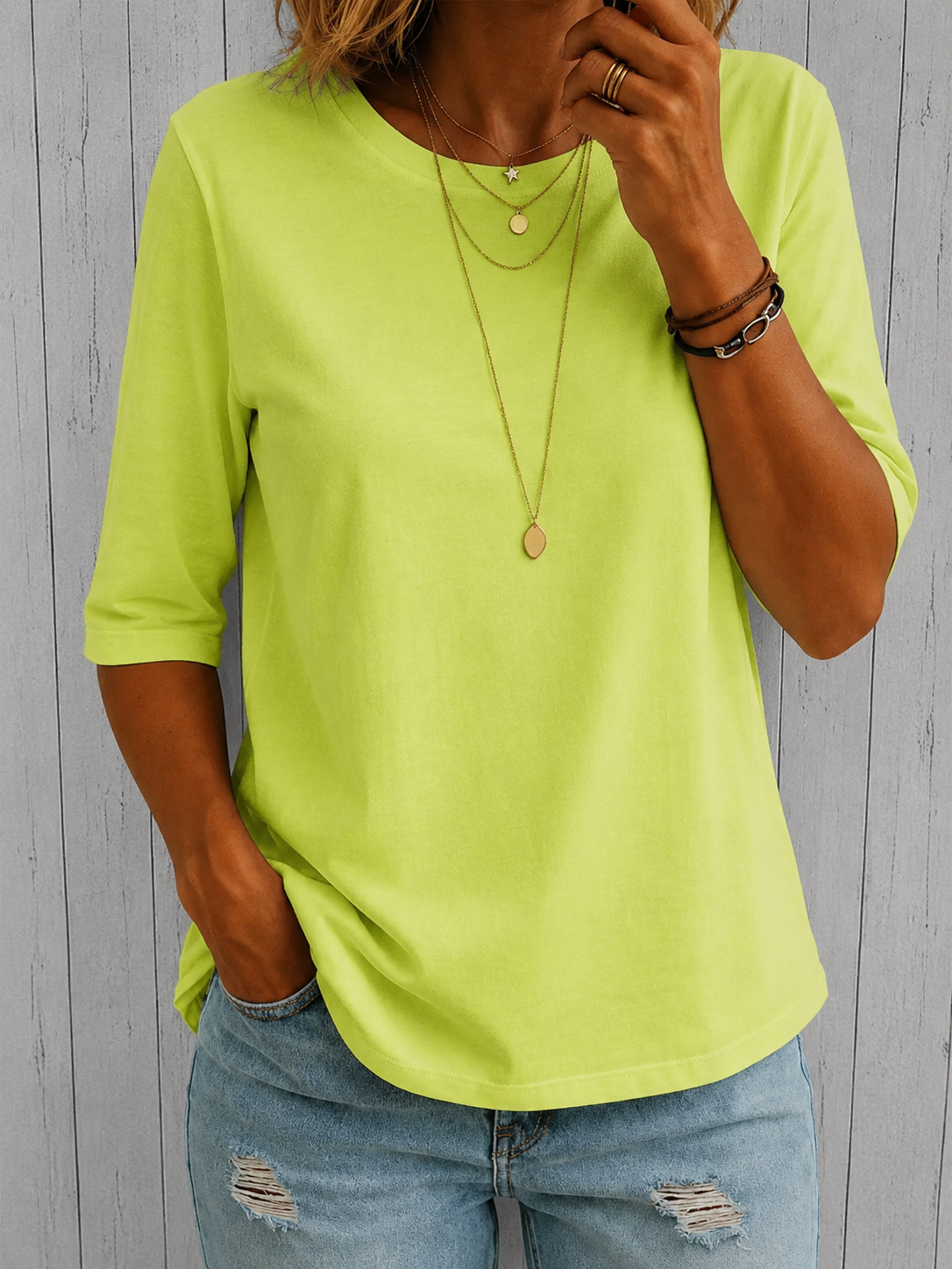Harper Relaxed-Fit Everyday Half-Sleeve Tee