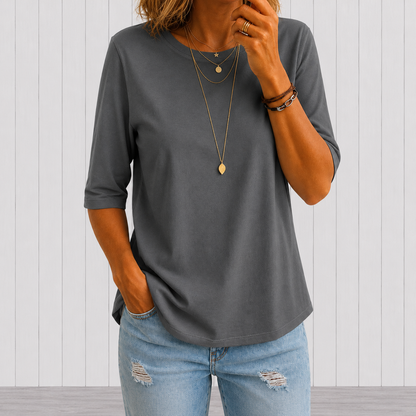 Harper Relaxed-Fit Everyday Half-Sleeve Tee