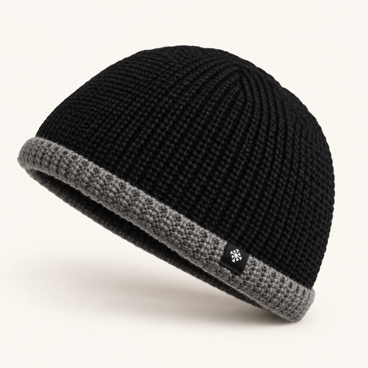 Alder Beanie with Stylish Contrast Cuffs