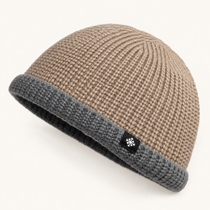 Alder Beanie with Stylish Contrast Cuffs