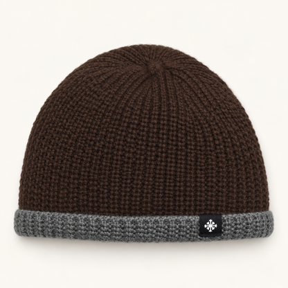 Alder Beanie with Stylish Contrast Cuffs