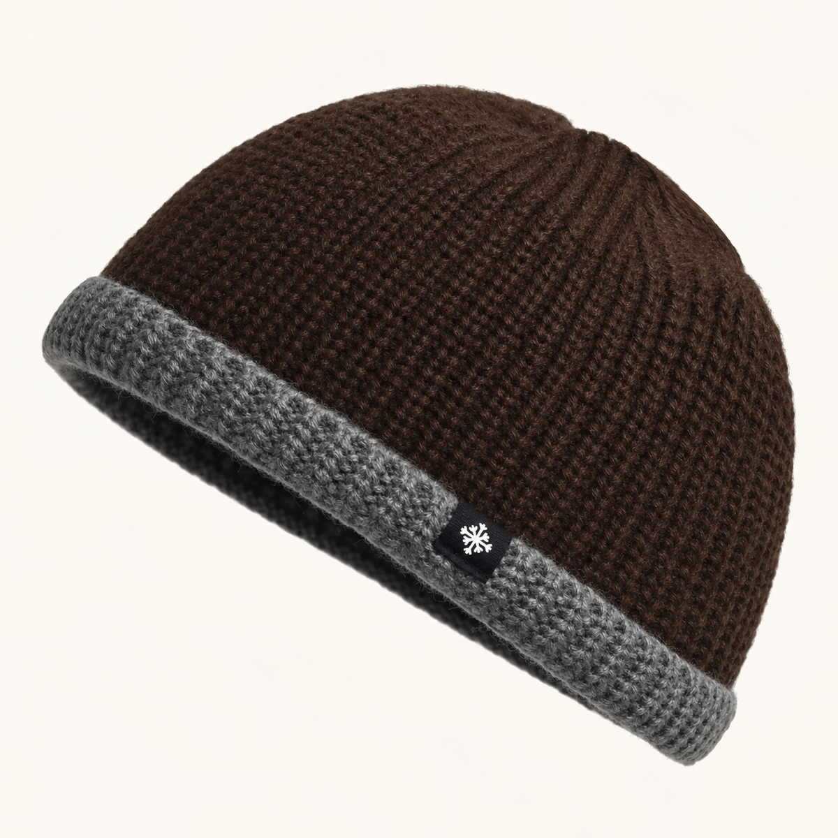 Alder Beanie with Stylish Contrast Cuffs