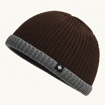 Alder Beanie with Stylish Contrast Cuffs