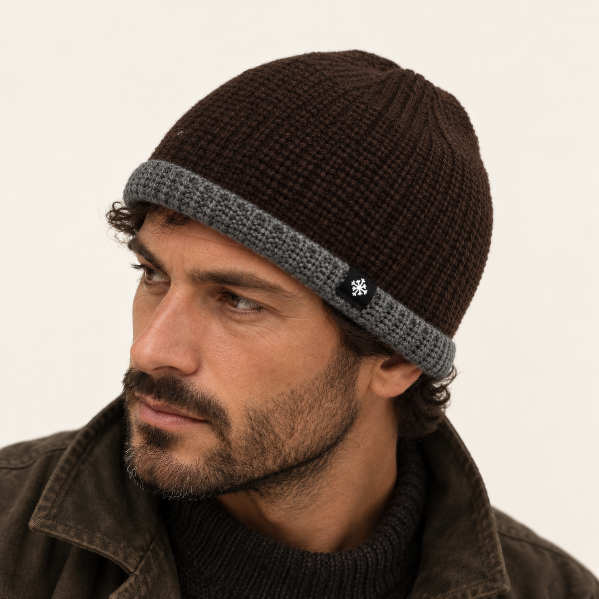 Alder Beanie with Stylish Contrast Cuffs