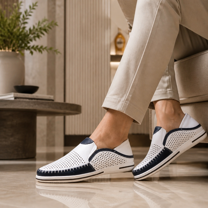 Riva Perforated Driver Loafers