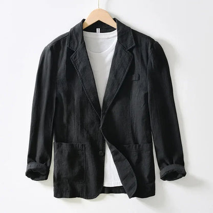 PalmSprings Cotton-Linen Blazer - Lightweight, Breathable Everyday Essential