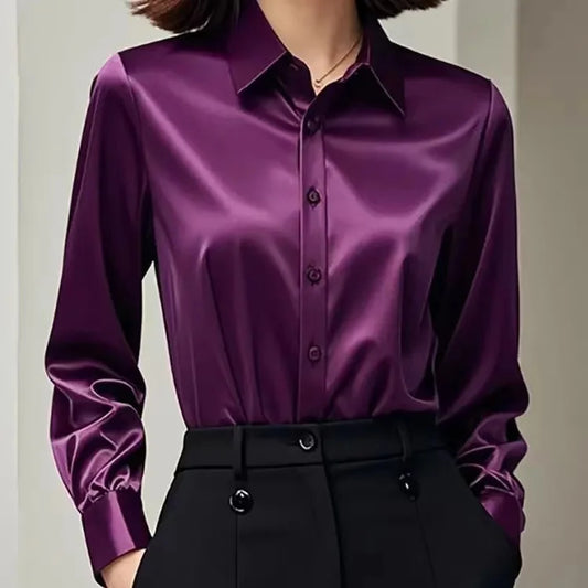 Elvire Satin Blouse – Sleek, Elegant Satin Top