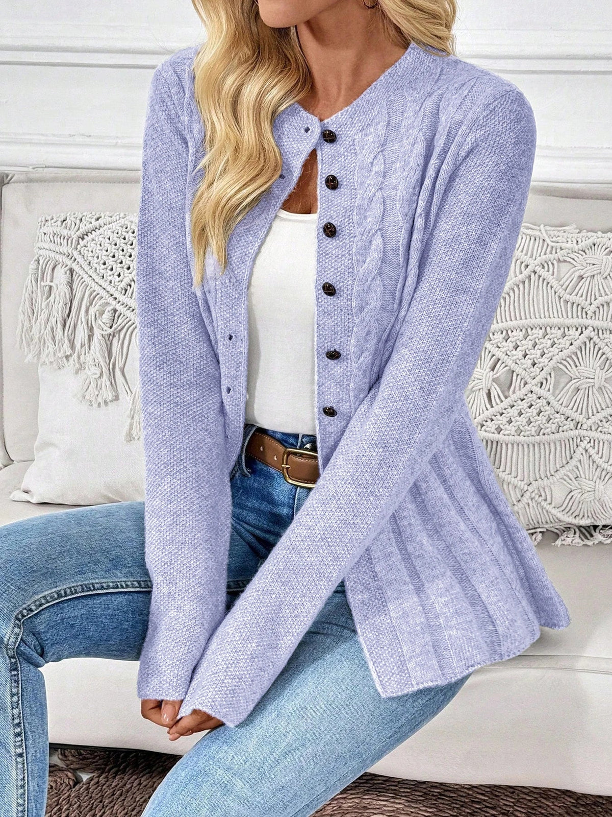 Cléa Cardigan Côtelé Élégant