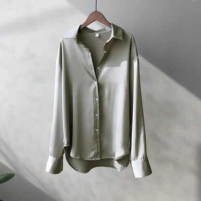 Elvire Satin Blouse – Sleek, Elegant Satin Top