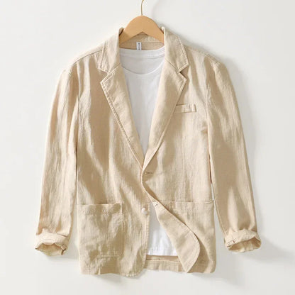 PalmSprings Cotton-Linen Blazer - Lightweight, Breathable Everyday Essential