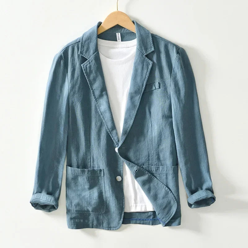 PalmSprings Cotton-Linen Blazer - Lightweight, Breathable Everyday Essential