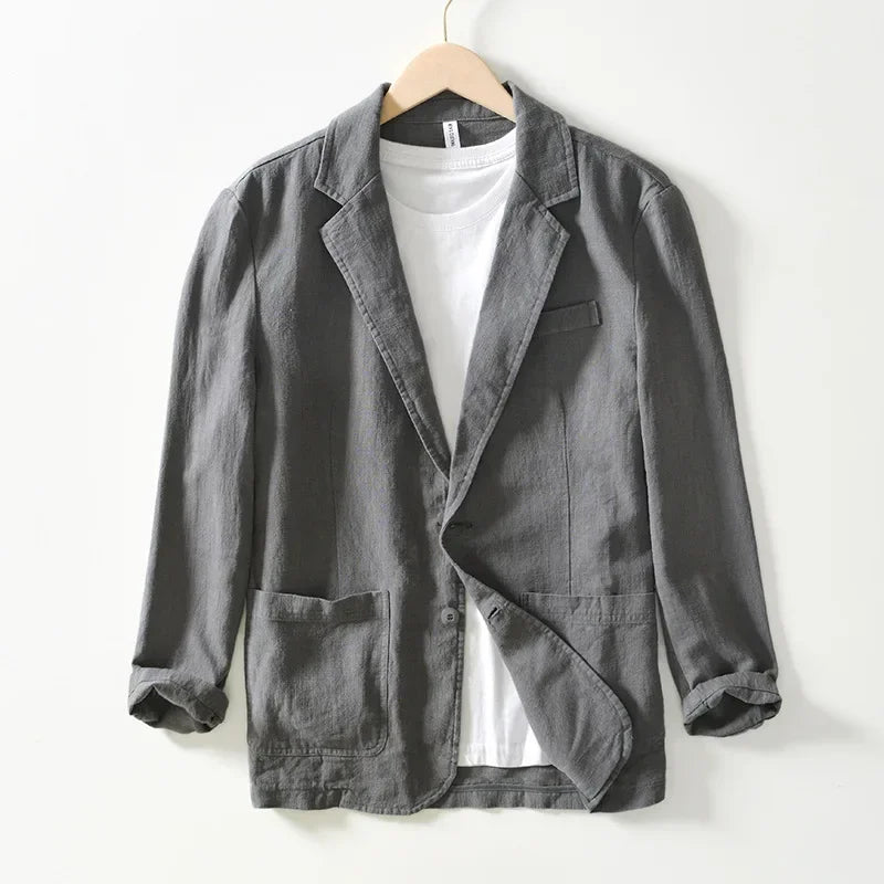 PalmSprings Cotton-Linen Blazer - Lightweight, Breathable Everyday Essential