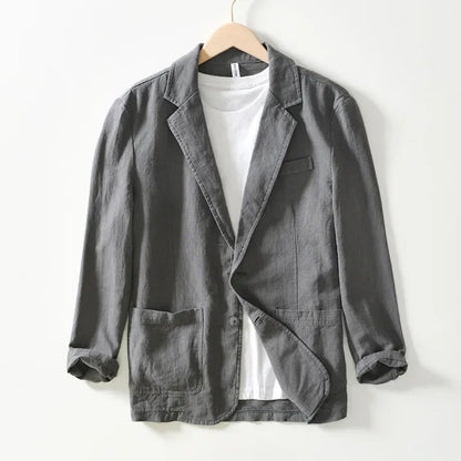 PalmSprings Cotton-Linen Blazer - Lightweight, Breathable Everyday Essential
