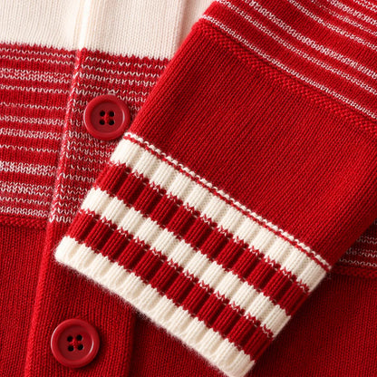 Cozy Striped Knit Cardigan sweater