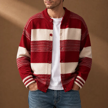 Cozy Striped Knit Cardigan sweater