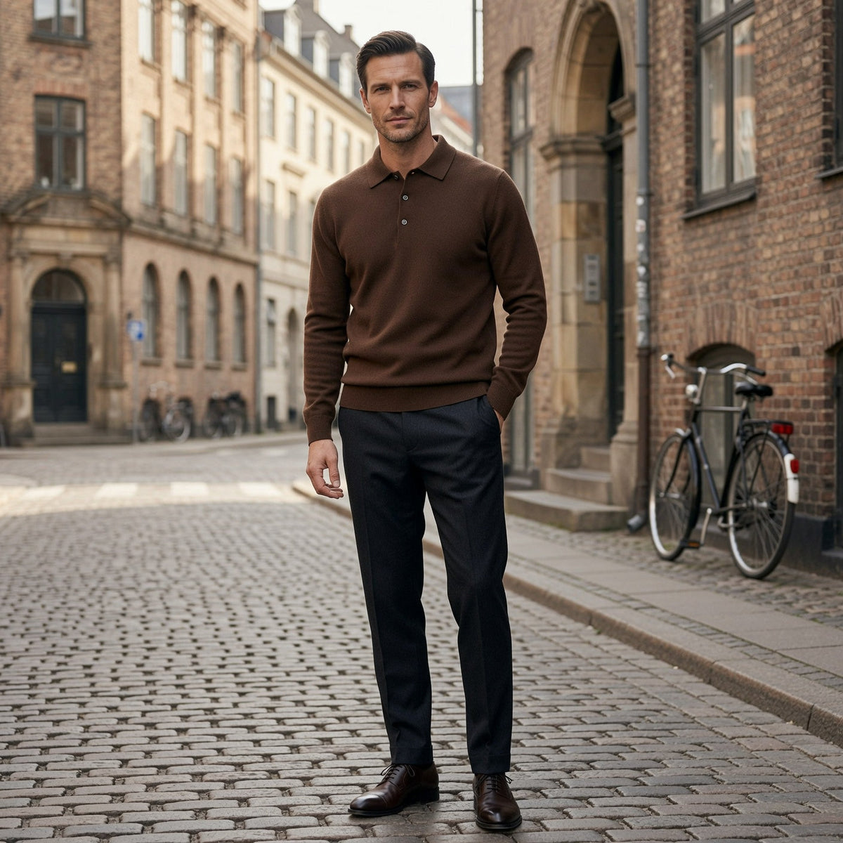 Trey Premium Cashmere Polo Sweater