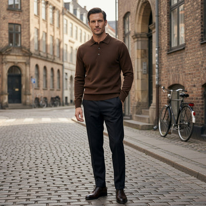 Trey Premium Cashmere Polo Sweater