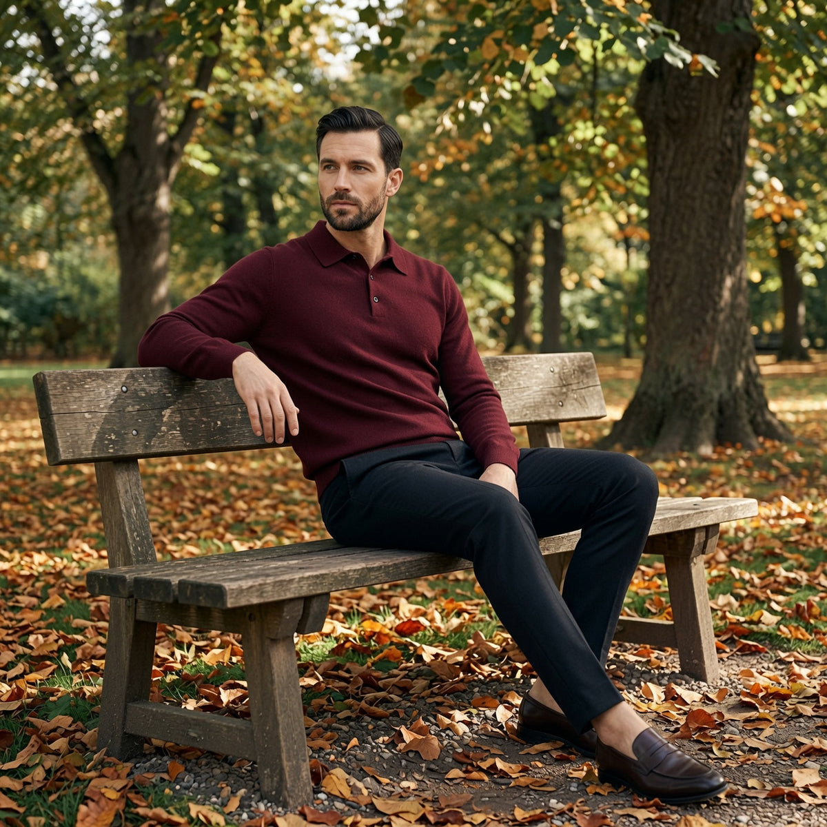 Trey Premium Cashmere Polo Sweater