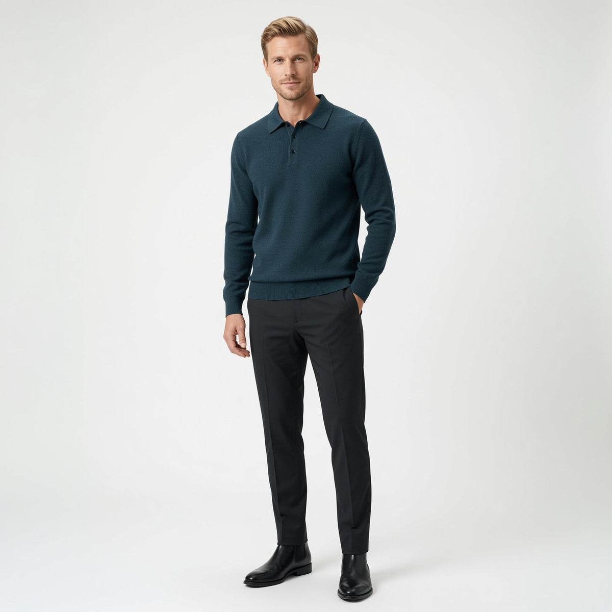Trey Premium Cashmere Polo Sweater