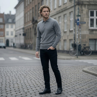 Trey Premium Cashmere Polo Sweater