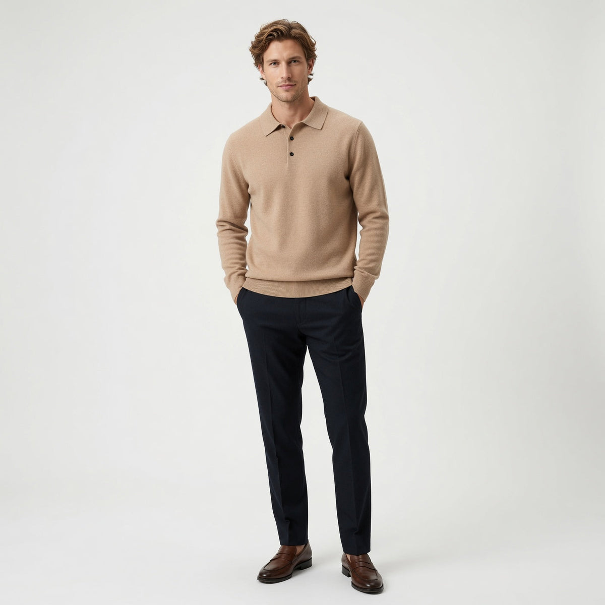 Trey Premium Cashmere Polo Sweater